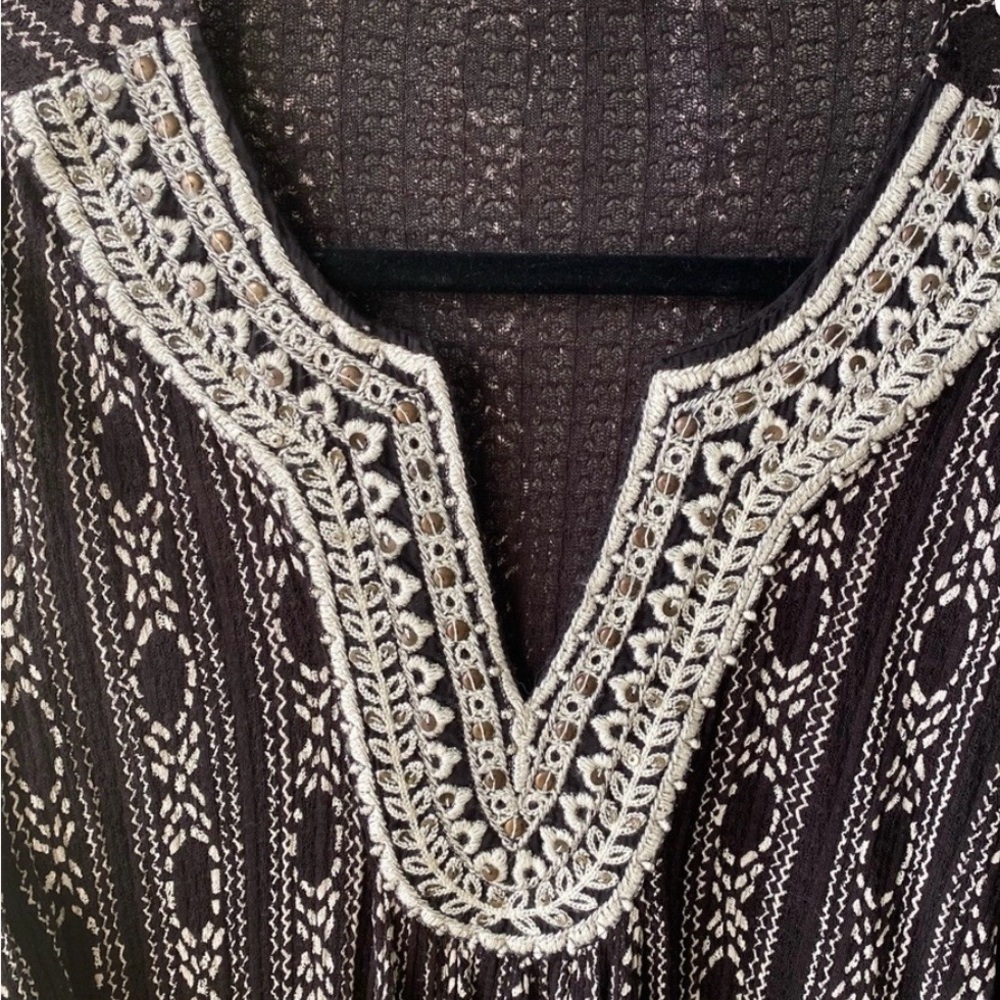 Lucky Brand Boho Knit Tunic Top | Size L - Picture 3 of 5